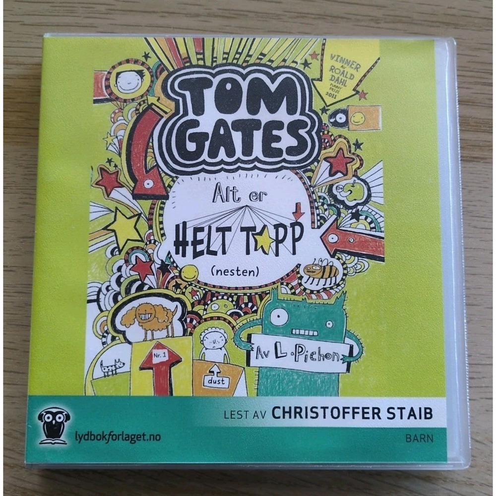 Norwegian Language Audiobook 2 CD Kids Barn Alt Er Helt Topp (Nesten) Tom Gates